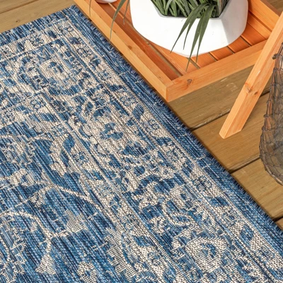 Palazzo Vine And Border Textured Weave Indoor/Outdoor Area Rug - JONATHAN Y 5 Palazzo Vine And Border Textured Weave Indoor/Outdoor Area Rug - JONATHAN Y - Image 3
