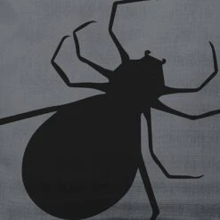 16"x16" Big Spider Print Square Throw Pillow Steel Gray - E By Design