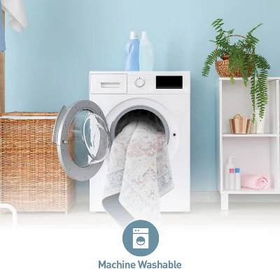 World Rug Gallery Distressed Boho Machine Washable Area Rug 11 World Rug Gallery Distressed Boho Machine Washable Area Rug - Image 9