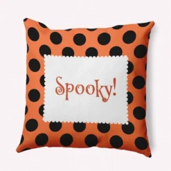 16"x16" Halloween 'Spooky' Dots Square Throw Pillow - E By Design 17 16"x16" Halloween 'Spooky' Dots Square Throw Pillow - E By Design -Home Textiles Store GUEST 0a4988af acf1 4bd1 ad2e dcb32913054d