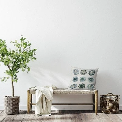 16"x16" Gypsy Floral Square Throw Pillow Green - E By Design 4 16"x16" Gypsy Floral Square Throw Pillow Green - E By Design - Image 2