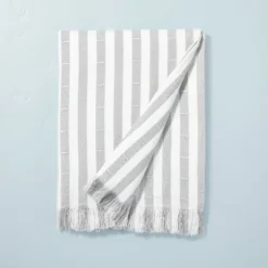 Clipped Stripe Dobby Throw Blanket - Hearth & Hand™ With Magnolia -Home Textiles Store GUEST 10a39fdf 546b 43d8 b831 0408b3240adc