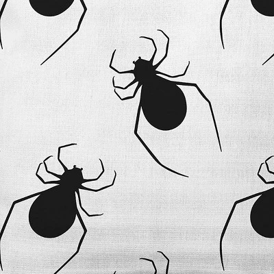 16"x16" Crawling Spiders Print Square Throw Pillow White - E By Design 3 16"x16" Crawling Spiders Print Square Throw Pillow White - E By Design