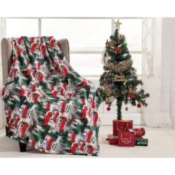 Noble House Christmas Festive And Cheery Holiday Super Soft Ultra Comfy Microplush Throw Blanket 50"x60" -Home Textiles Store GUEST 1657e2ab 5471 4c5a 9e13 6dee95e05bc0