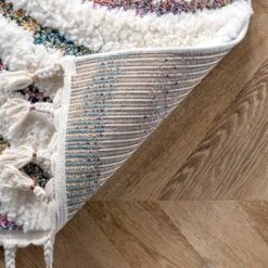 5'3"x7'6" Ina High-Low Waves Tassel Area Rug Beige - NuLOOM -Home Textiles Store GUEST 1670f192 9ba0 48bb abe3 8690624ecebb