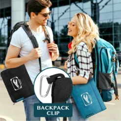 PAVILIA Travel Blanket Pillow Soft Bag Pockets, Airplane Plane Flight Car Essentials Compact Set Packable, Travelers Accessories Gifts -Home Textiles Store GUEST 17097041 6c9a 49f4 9cde ff8b1a2306b1