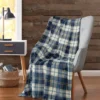 Kate Aurora University Living Blue & Yellow Plaid Tartan Check Accent Throw Blanket - 50 In. W X 60 In. L -Home Textiles Store GUEST 17271ff6 2e98 4c47 b34a 8be23965f5b1