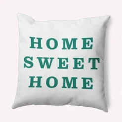 16"x16" 'Home Sweet Home' Square Throw Pillow - E By Design 13 16"x16" 'Home Sweet Home' Square Throw Pillow - E By Design -Home Textiles Store GUEST 1980bb92 dbc4 4607 a156 6dfe84214589