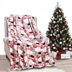 Plazatex Big Christmas Snowman All Season Plush Decorative Christmas Throw Blanket 50" X 60" Grey -Home Textiles Store GUEST 19d3c48a a986 42b7 89e7 1405d14788f8