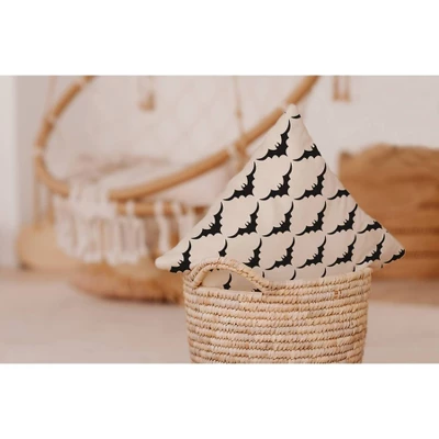 16"x16" Bat Colony Print Square Throw Pillow Cream - E By Design 5 16"x16" Bat Colony Print Square Throw Pillow Cream - E By Design - Image 3