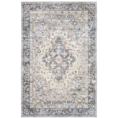 Marcel Vintage Traditional Medallion Area Rug Blue/Gold - Captiv8e Designs 13 Marcel Vintage Traditional Medallion Area Rug Blue/Gold - Captiv8e Designs - Image 11