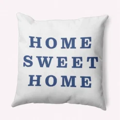 16"x16" 'Home Sweet Home' Square Throw Pillow - E By Design 14 16"x16" 'Home Sweet Home' Square Throw Pillow - E By Design -Home Textiles Store GUEST 1c5f3db5 0e4d 4c8a 9637 2d7104432dab