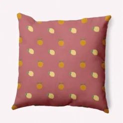 E By Design 16"x16" Oranges And Lemons Pattern Square Throw Pillow: Indoor Decorative Cushion, Twill Polyester, Sewn Seam Closure 13 E By Design 16"x16" Oranges And Lemons Pattern Square Throw Pillow: Indoor Decorative Cushion, Twill Polyester, Sewn Seam Closure -Home Textiles Store GUEST 1ca5985d 7518 4530 bdba 9611049310b7