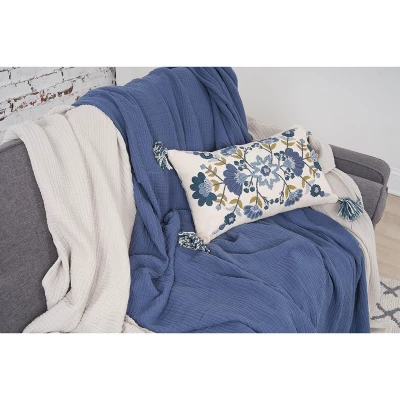 Carol & Frank Ryker Vintage Indigo Throw Blanket 4 Carol & Frank Ryker Vintage Indigo Throw Blanket - Image 2