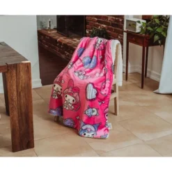 The Northwest Company Sanrio My Melody And Kuromi Pillow Fight Throw Blanket | 50 X 60 Inches -Home Textiles Store GUEST 1fcb97e6 018b 4b93 a546 cab67116f59c