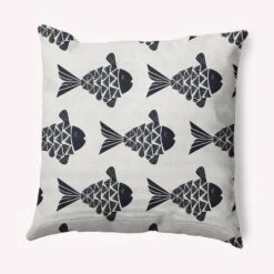 16"x16" Fish Tales Square Throw Pillow - E By Design 11 16"x16" Fish Tales Square Throw Pillow - E By Design -Home Textiles Store GUEST 2114c27f 9e1d 4faa a38f 9c9a9b909809