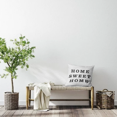 16"x16" 'Home Sweet Home' Square Throw Pillow - E By Design 4 16"x16" 'Home Sweet Home' Square Throw Pillow - E By Design - Image 2