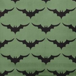 16"x16" Bat Colony Print Square Throw Pillow Sage Green - E By Design
