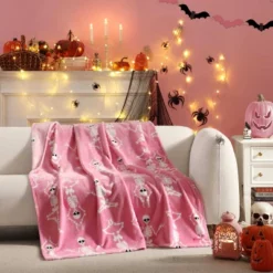 Betseyville 50"x70" Betsey Johnson Yoga Skeleton Throw Blanket Pink 9 Betseyville 50"x70" Betsey Johnson Yoga Skeleton Throw Blanket Pink -Home Textiles Store GUEST 23ad1b34 ab17 4069 a7ae ec39b26bb119