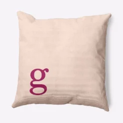 16"x16" Modern Monogram 'g' Square Throw Pillow - E By Design -Home Textiles Store GUEST 274e55ca 023f 4b5f 8253 00c610a0c0a1