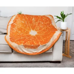 Toynk Orange Slice Round Fleece Throw Blanket | 60 Inches -Home Textiles Store GUEST 28acea82 e3ec 4860 9af8 1f10bbefe33e