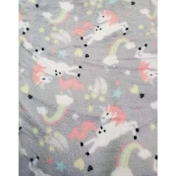 Extra Plush And Comfy Microplush Throw Blanket (50" X 60") Rainbow Unicorn -Home Textiles Store GUEST 2a113e83 e36c 4744 b06e fc2d4e327b21