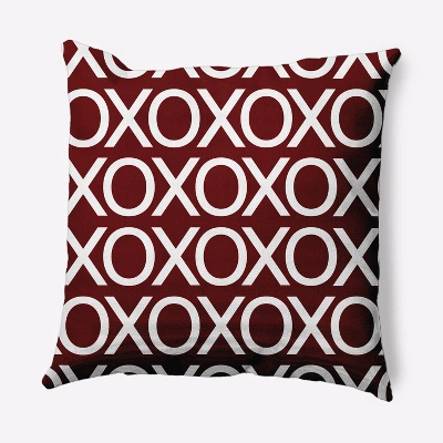 16"x16" Hugs And Kisses Valentines Square Throw Pillow - E By Design 6 16"x16" Hugs And Kisses Valentines Square Throw Pillow - E By Design - Image 4