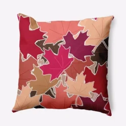 16"x16" Leaf Pile Square Throw Pillow - E By Design -Home Textiles Store GUEST 2f6a64dd 8751 49f9 b02b 0e0c9ca5d5bf