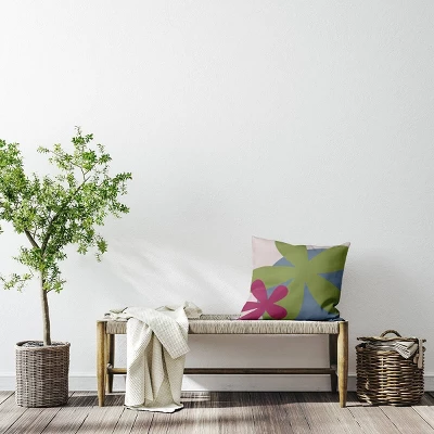 16"x16" Bold Flowers Square Throw Pillow - E By Design 4 16"x16" Bold Flowers Square Throw Pillow - E By Design - Image 2