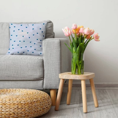 16"x16" Valentine's Day Little Hearts Square Throw Pillow Teal - E By Design: Festive, Durable, Indoor Decor 4 16"x16" Valentine's Day Little Hearts Square Throw Pillow Teal - E By Design: Festive, Durable, Indoor Decor - Image 2