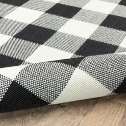 Madeline Border Patio Rug Black/Ivory - Captiv8e Designs -Home Textiles Store GUEST 319da912 7b4d 43f5 91a3 3ae2677a8b89