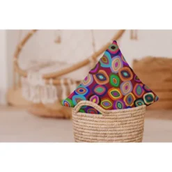 16"x16" Modern Leaf Pile Square Throw Pillow Pink - E By Design -Home Textiles Store GUEST 32fcdff7 8371 42d0 9c58 643b349fc06f