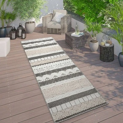 World Rug Gallery Marbella Contemporary Boho Indoor/Outdoor Area Rug 6 World Rug Gallery Marbella Contemporary Boho Indoor/Outdoor Area Rug - Image 4