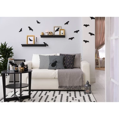 16"x16" Big Spider Print Square Throw Pillow Steel Gray - E By Design 4 16"x16" Big Spider Print Square Throw Pillow Steel Gray - E By Design - Image 2