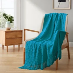 Peace Nest 50"x60" Diamond Knit Throw Blanket -Home Textiles Store GUEST 3b7bffde d8f8 478e a3b0 ff454ca43548
