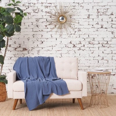 Carol & Frank Ryker Vintage Indigo Throw Blanket 3 Carol & Frank Ryker Vintage Indigo Throw Blanket