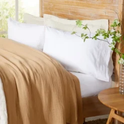 Market & Place Cotton Muslin Fleece Reversible Throw Blanket -Home Textiles Store GUEST 3b8ef502 4607 48d7 9d73 e3f6dfb77454