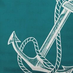 16"x16" Anchored Print Square Throw Pillow Ocean Teal - E By Design