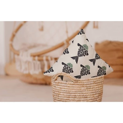 16"x16" Fish Tales Square Throw Pillow - E By Design 5 16"x16" Fish Tales Square Throw Pillow - E By Design - Image 3