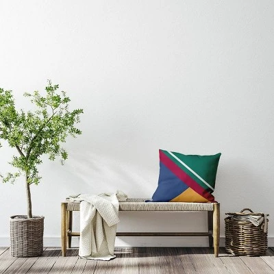 16"x16" Bold Shapes Square Throw Pillow - E By Design 4 16"x16" Bold Shapes Square Throw Pillow - E By Design - Image 2