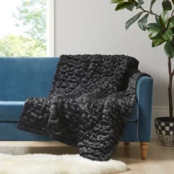 50"x60" Ruched Faux Fur Throw Blanket - Madison Park 33 50"x60" Ruched Faux Fur Throw Blanket - Madison Park -Home Textiles Store GUEST 4057b3fb d299 42c0 915e 60829b4a932b