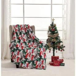 Noble House Christmas Festive And Cheery Holiday Super Soft Ultra Comfy Microplush Throw Blanket 50"x60" -Home Textiles Store GUEST 4128e8bc 7104 4717 a9be c7f44801b1c1