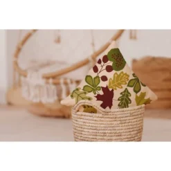 16"x16" Fall Leaves Square Throw Pillow Olive - E By Design -Home Textiles Store GUEST 41597e14 7cce 44fa bcc5 774e400f6686