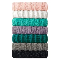 50"x60" Ruched Faux Fur Throw Blanket - Madison Park 22 50"x60" Ruched Faux Fur Throw Blanket - Madison Park -Home Textiles Store GUEST 42e78a2b eb10 41c1 bf76 130c356f423c