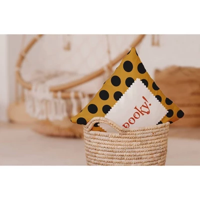 16"x16" Halloween 'Spooky' Dots Square Throw Pillow - E By Design 4 16"x16" Halloween 'Spooky' Dots Square Throw Pillow - E By Design - Image 2