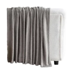 Kate Aurora Ultra Soft & Plush Hypoallergenic Boston Geo Accent Fleece Throw Blanket - 50" X 60" -Home Textiles Store GUEST 46679ec6 7a82 4c39 97b1 a9d9c54d42cc