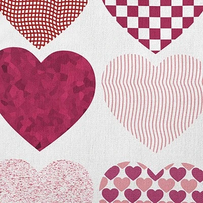 16"x16" Valentine's Day Patterned Hearts Square Throw Pillow Buddha - E By Design: Indoor Decorative Cushion 3 16"x16" Valentine's Day Patterned Hearts Square Throw Pillow Buddha - E By Design: Indoor Decorative Cushion