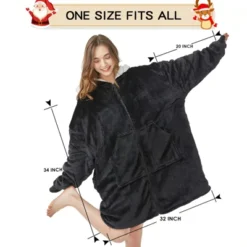 Inhand Oversized Wearable Blanket Hoodie, Long Hooded Blanket For Girls, Cozy Flannel Sweatshirt Blanket With Giant Pocket And Zipper -Home Textiles Store GUEST 47c81d23 23de 4bbc a2ed d0f0d7572b05
