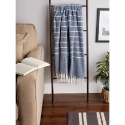 50"X60" Thin Striped Throw Blanket Blue/White - Design Imports 10 50"X60" Thin Striped Throw Blanket Blue/White - Design Imports -Home Textiles Store GUEST 497122e6 ebfc 44bc b60d d6e4cd4cab30