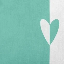 16"x16" Valentine's Day Modern Heart Square Throw Pillow Spring Green - E By Design: Indoor Decorative Cushion, Polyester Fill